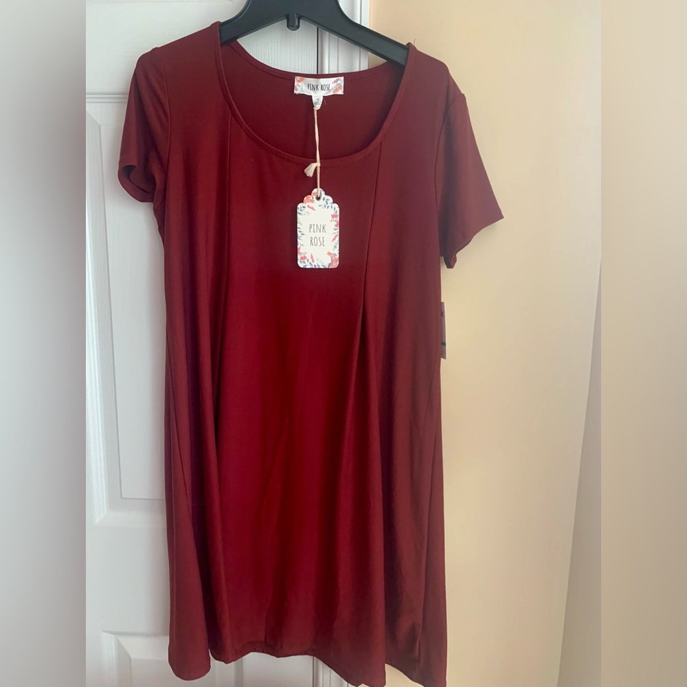 Pink Rose Junior Dress Size Large